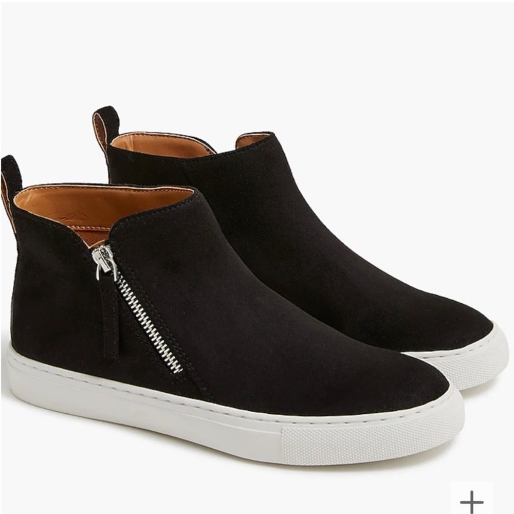 J. Crew Womens Black Suede Sneaker